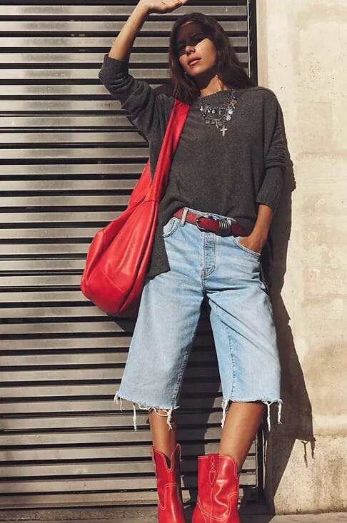 Free People Pants - Free People Jam Session Relaxed Capri Jorts Size 26 NWT